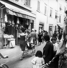 via fiorenzuola, prato, toscane, italie, 1964