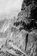 europa, italia, alpini in ricognizione,1915, 1918
