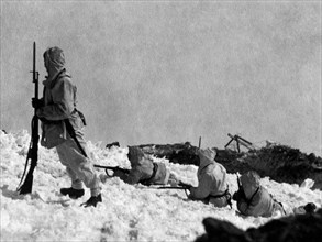 europa, italia, alpini in appostamento,1915, 1918