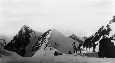europa, italia, trentino alto adige, bolzano, alpini presso il rifugio hochforch, 1915 1918