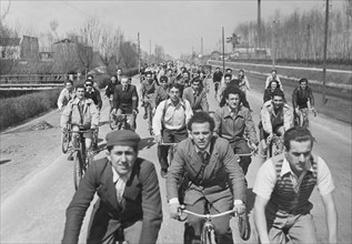 italie, lombardie, voyage à la certosa di pavia, 1947