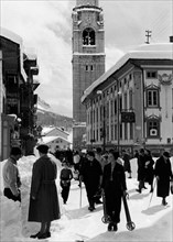 Italie, Vénétie, Cortina d’Ampezzo, Corso Vittorio Emanuele, 1930