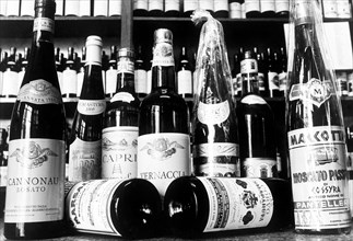 industrie du vin, bouteilles de vin, 1960