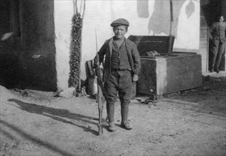 italie, friuli, medea, petit soldat italien austro, 1916