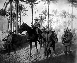 Guerre italo-turque, tripolitaine, soldats en exercice, 1912