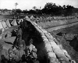 guerre italo-turque, tripolitaine, construction de camps et de tranchées, 1912
