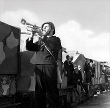 guerre, marine, clairon et train armé, 1939