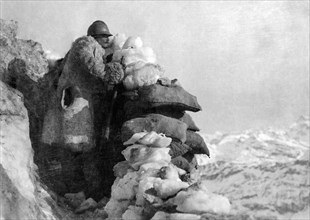 poste de guet sur monte nero, première guerre mondiale, 1915-18