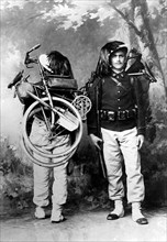 bersaglieri avec des bicyclettes pliantes, 1910