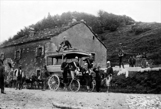 première voiture au col cisa, 1901