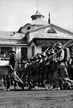 asie, afghanistan, soldats afghans en parade, 1941