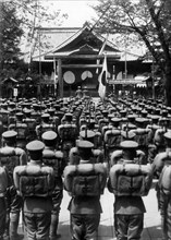 japon, soldats partant pour la manchourie, 1930 1940