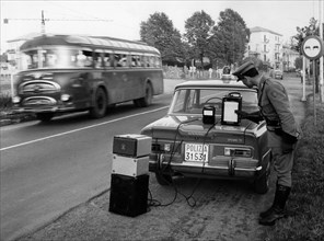police routière, radar de détection de vitesse, 1964