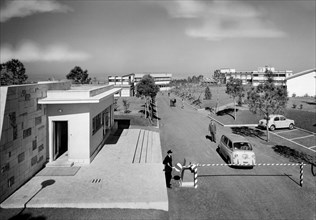 entrée du laboratoire de recherche nucléaire, 1959
