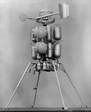 italie, lombardie, milan, maquette de vaisseau intersidéral au musée des sciences et de la technologie, 1955