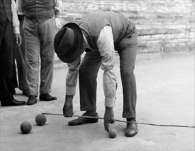 italie, jouant aux boules, 1950