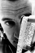 cartes perforées rayées avec données, 1963