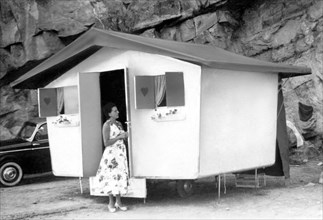 caravane transformée en chalet fixe, 1956