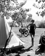touriste au camping, 1955