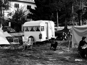 tourisme, stresa, camping, 1960