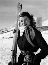 sestriere, skieuse, 1952