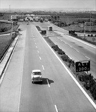 autostrada del sole, section roma-napoli, péage de roma, 1964