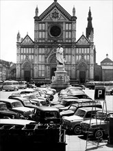 parking de la piazza santa croce, statue de dante, 1963