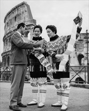 touristes scandinaves à rome, 1955