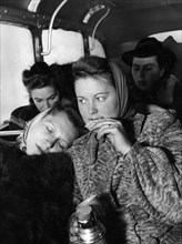 touristes dans un autocar, 1942