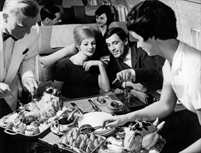 déjeuner à bord du boac, 1960