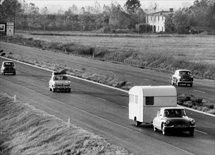 dans une caravane en direction de florence, 1965