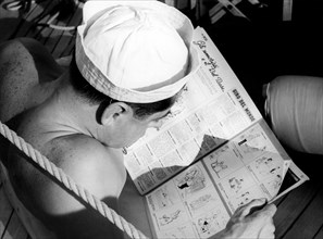 un moment de détente pendant la navigation, 1962