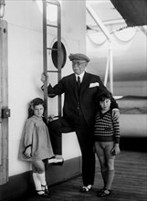 marine, officier du giulio cesare avec petits-enfants, 1930