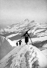 cervinia, monterosa, trophée mezzalama, la suisse en bas, 1933