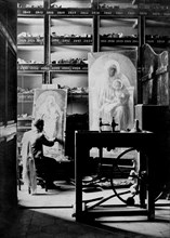 Artistic workers in Vatican City. 1910