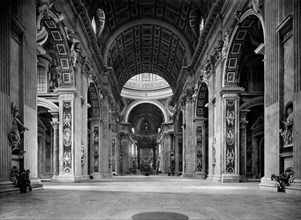 Interior of the Basilica of St. Peter. 1930