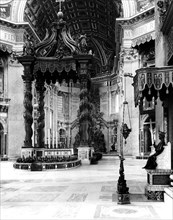 St. Peter's Baldachin by Gian Lorenzo Bernini. St. Peter's Basilica. 1930 Vatican City