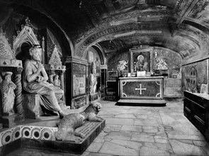 A chapel of the Vatican caves. 1930