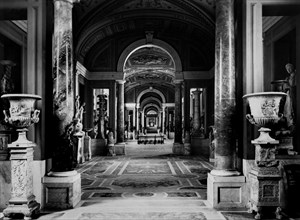 Gallery of candelabra. Vatican museums. 1959