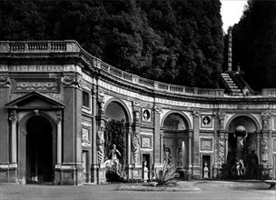 Lazio. frascati. the atlas fountain of villa aldobrandini. 1910-20