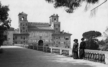 Rome. villa medici and french academy in rome. 1900