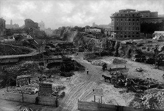 Via dell'impero under construction. rome. 1932