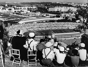 Rome. Olympic stadium during a football match. 1957