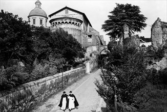 Italy. Rome. basilica of Saints John and Paul on the Caelian Hill . 1930