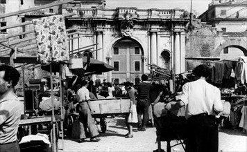 Italy. Rome. Porta Portese market. 1950