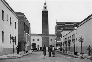 Italy. Lazio. the main square of Aprilia. 1930