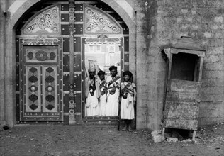 Asia. Yemen. San'a. guards of the Prince's Palace. 1959