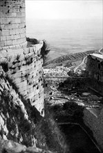 Syria. Knight of the Knights. view of a keep and the moat. 1920-30