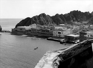 Oman. Muscat. the harbor bay. 1957