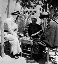 Syria. tel bisseh. shatranj. ancient Indian chess game. 1950